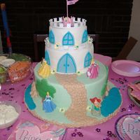 118997015120866.jpg This is a castle cake I did for my daughter's 5th birthday. I used part of the decopac princess castle kit. It is a 6,8, and 12....