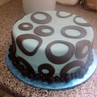 Blue Circles So I'm watching Who's Wedding is it Anyway and there is this awesome blue and chocolate brown cake on there. I had to do it. The...