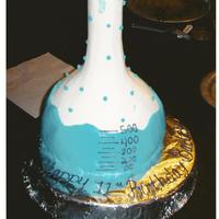 Science This was for my son's birthday. I baked the bottom of the cake in an oven safe bowl and the top was a pvc pipe. The whole thing was...