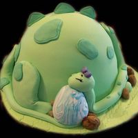 Stuffed Mama Dino This was for a dinosaur themed baby shower. The body is cake. All the appendages are fondant. The egg and rocks are fondant as well. I had...