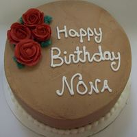 Simple Birthday Cake Quick and simply chocolate cake for a client.