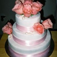 Simple Wedding Cake This is just a simple 12, 9, 6 wedding cake. Last time I did a ribbon I pinned it on with pretty pins in the back of the cake but that was...