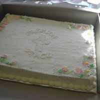 Christening Cake BC cake w/BC decorations for little girl