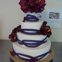 Burgandy Flowers Fondant and gumpaste flowers