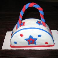 Holiday Purse made this cake for the 4th of july. covered with fondant