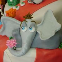 Horton Hears A Who Close up of Horton on my Dr Seuss themed baby shower cake