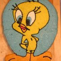 Tweety Cake For Mom My mom loves Tweety and this is one I did for her one year.
