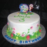 Jo-Jo mostly buttercream with strawberry flavored fondant strawberries