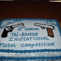 Pistol Competition Cake 