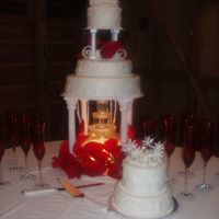 1St Wedding Cake This was my 1st ever attempt at a wedding cake. I spent 10 hrs decorating it. The snowflakes are made from royal icing in advance. The cake...