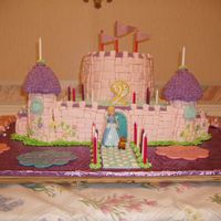 Little Princess Castle done for my 2 y/o niece. The blocks are MMF w/ BC accents. She loves blowing out candle so I put lots on for her