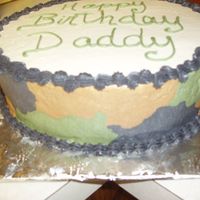 Camouflage Cake Side View 