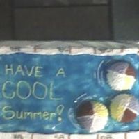 Swimming Pool This is the first cake I have decorated. It is a pool with beach balls in it and I made this cake for my daughter's class before the...