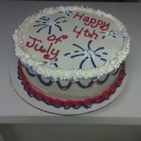 4Th Of July Celebration WASC with crusting buttercream. Very simple.