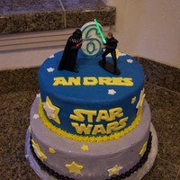 Star Wars Buttercream icing with fondant accents.