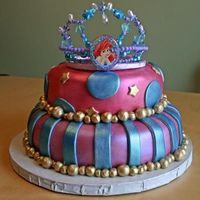 Ariel Tiara Cake My first fondant cake April 21, 2007 for a friends daughter whose turning 3 yrs. old.