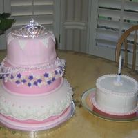 Addison's 1St Birthday This cake was for my granddaughter's first birthday and I wanted it to look very feminine...thus the lace and flowers. Thanks to...