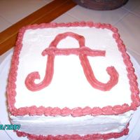 A Cake This cake was made for a co-workers birhday. Her name starts with an A and she is a big Alabama fan . It was a lemon cake with raspberry...