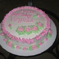 White Cake With Some Flowers 