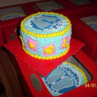 Baptism Cake i made several of these cake for a friend whose son was baptized. she gave it to the godparents as thank you gift.