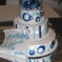 5Th Grade Graduation A buttercream covered 5th Grade Graduation cake, that I made for my students graduating from elementary to middle school. Our school colors...
