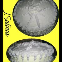 Just Because Cake! Butter cake with buttercream icing and filling. I'm still a newbie so it's not perfect! :(