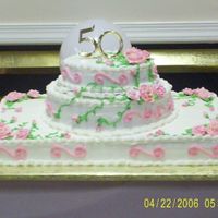 Big 50Th Birthday Cake I made this Huge 50th birthday buttercream cake for my sister in law-Thanks to gmcakes here on CC. She helped me so much. I used yellow and...