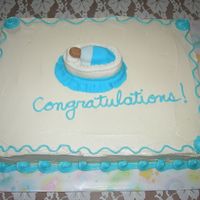 Baby Shower Cake Here is a cake I did for some friends of mine for their baby shower. White chocolate raspberry flavored cake with vanilla BC and fondant...