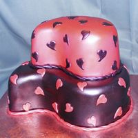 Funky Valentine This is for my own birthday, which is on Valentine's Day. I just wanted to finally use my paisley pans. Covering them with fondant...