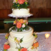 Wedding Cake 1St One I Made Made this for a friend's wedding. It was my first wedding cake. Used Butter creme frosting and it was a strawberry cake. The Bride and...