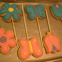 Mother's Day Cookies Here are some of the cookies before I bagged them and put them in the bouquet. Recipe is No-Fail with Antonia74's icing.