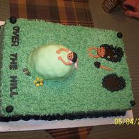 Over The Hill This was an over the hill cake for a woman turning 40 and a gu turning 50. He is already in the "grave" and she is holding on to...