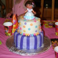 Dora Dora Birthday cake. My first stacked cake