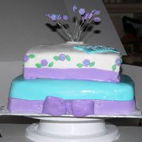 Cake6_009.jpg a mothers day cake i made for a friends mother. i got the idea from the wiltons book. marble cake filled with pudding, bc & mmf.