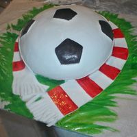 Ed's Soccer Ball I made this for my Step Fathers 40th. The cake it self is made from Marie Biscuits, Condenced Milk and Cocoa. Most people would know this...