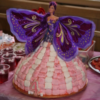 Rebecca's 4Th Birthday This was my first doll cake not that happy with it. It it made from Chocolate Ripple cake.