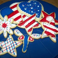 Memorial Day Cookies rolled sugar cookies with glace