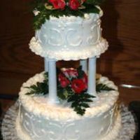 Cute First Wedding My First wedding cake ever for class. It was a lot of fun but i have a long way to go. TOp white, Bottom choco.