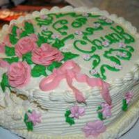 Ugly Cake, Practice Roses Darn thing slid off. It was for a class and i was practicing the Roses. Those turned out OK&gt;... Oh Well. Put it in the ugly cake...