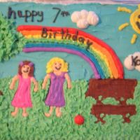 Picnic Party Cake this was for my 7 year old cousins birthday party. she's so cute and asked for everything on there.
