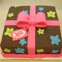 Keili's 16Th Birthday 12" Chocolate cake with b/c icing and fondant bow and flowers. Wish I had made my bow bigger!! Oh well, thanks for looking!