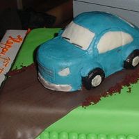 Car Cake The car is covered in BC. This is the first time I have tried this, I used the Viva method. I think with practice it would work really well...