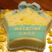 Welcome Baby 1 Fondant and buttercream