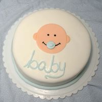 Baby Cake ...my first marshmallow fondant cake - first time making & using it. I made this cake for some friends' baby shower. We had lots...