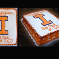 Illinois Grad Cake ....my first "real" cake. This cake was for my cousin's high school graduation party. They wanted something different, so we...