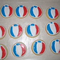 Beach Ball Cookies These are the cookies I came up with for my daughter's "Beach Party" at school. I need lots more practice I know!!!