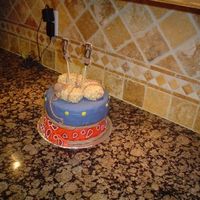 60Th Birthday My Uncle is a roper and my Aunt asked me to make a western theme 60th bday cake. Top is yellow cake and bottom is funfetti w/ BC. All...