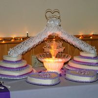 My Wedding Cake This is my wedding cake and the first wedding cake that I ever made! My husband's aunt was going to make our wedding cake since she&#...