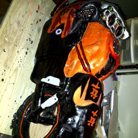 Hayabusa Motorcycle Cake Customer requested a "Over the top" cake to match husbands motorcycle.... I think I got it. Board is 2 feet wide by 3 feet long...