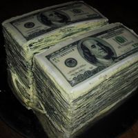 Stacks Of Money This is an actual size money stacks cake created for AL NUKE an artist out of Detroit. It is an edible image and a 1/4 sheet cut up and...